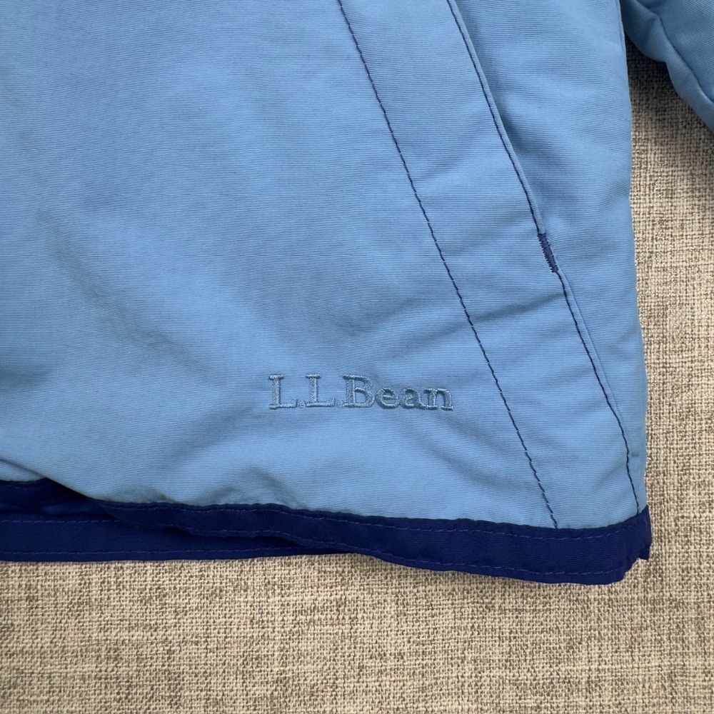 L.L.Bean Girls 8 Blue Ski Jacket Fleece Lined Hooded Winter Coat - Picture 2 of 16